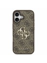 Guess Guess PU 4G Metal Logo Stražnji Poklopac za iPhone 17 Brown