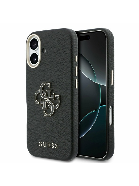 Guess Guess PU Resin Logo Stražnji Poklopac za iPhone 17 Black