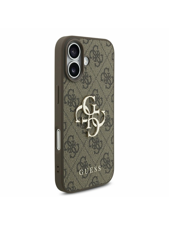 Guess Guess PU 4G Metal Logo Strap Stražnji Poklopac za iPhone 17 Brown