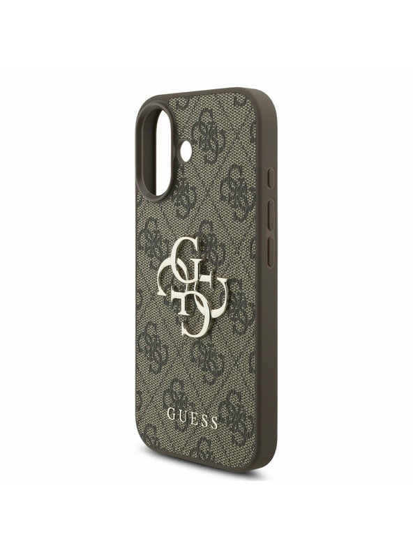 Guess Guess PU 4G Metal Logo Strap Stražnji Poklopac za iPhone 17 Brown