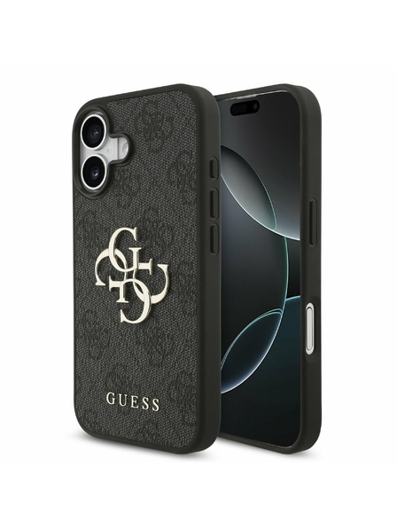 Guess Guess PU 4G Metal Logo Stražnji Poklopac za iPhone 17 Grey