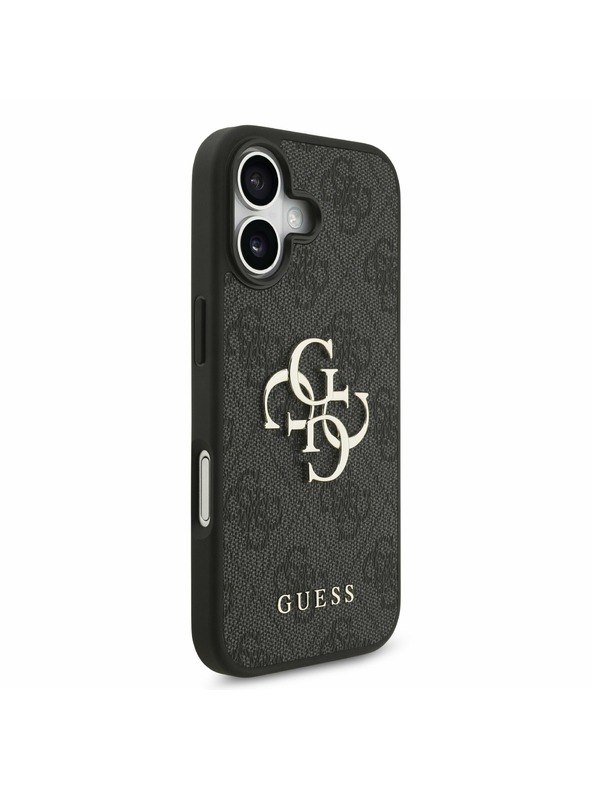 Guess Guess PU 4G Metal Logo Stražnji Poklopac za iPhone 17 Grey