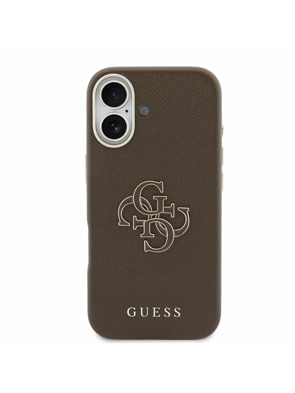 Guess Guess PU Resin Logo Stražnji Poklopac za iPhone 17 Brown