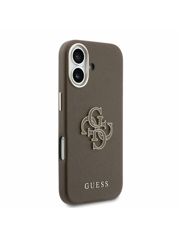 Guess Guess PU Resin Logo Stražnji Poklopac za iPhone 17 Brown
