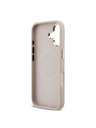 Guess Guess PU Leather 4G Strass Triangle Logo Gold Frame MagSafe Stražnji Poklopac za iPhone 17 Pink