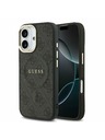 Guess Guess PU Leather 4G Gold Frame MagSafe Stražnji Poklopac za iPhone 17 Black