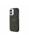 Guess Guess PU Leather 4G Gold Frame MagSafe Stražnji Poklopac za iPhone 17 Black