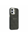 Guess Guess PU Leather 4G Gold Frame MagSafe Stražnji Poklopac za iPhone 17 Black