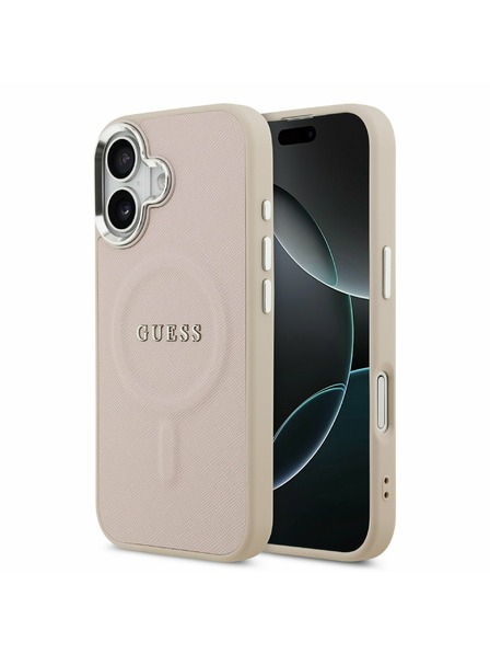 Guess Guess PU Saffiano MagSafe Stražnji Poklopac za iPhone 17 Pink