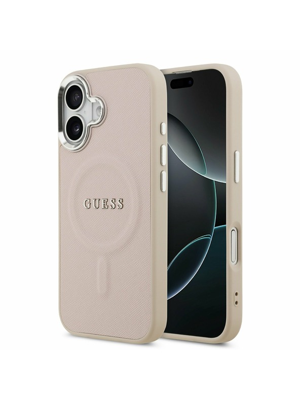 Guess Guess PU Saffiano MagSafe Stražnji Poklopac za iPhone 17 Pink