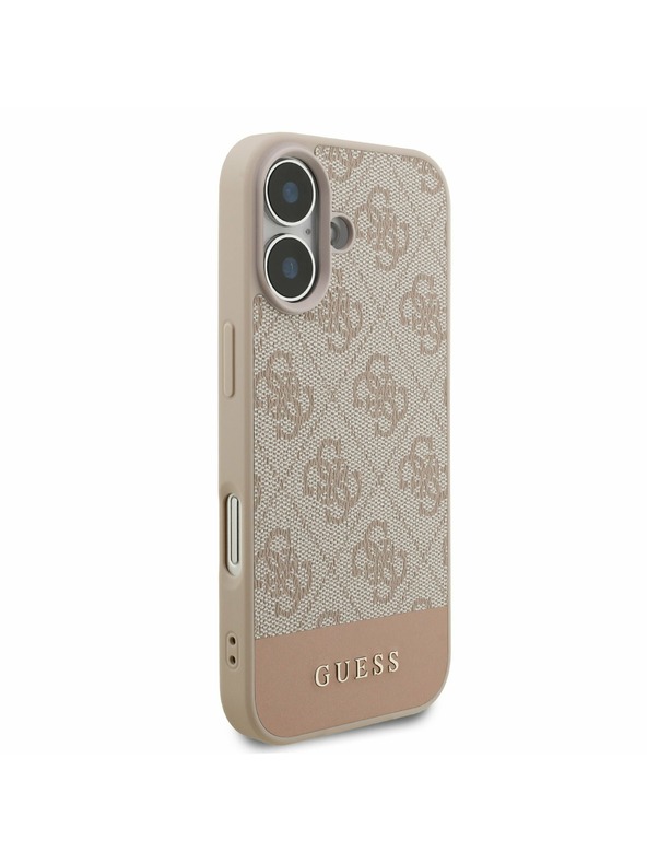 Guess Guess PU 4G Stripe Stražnji Poklopac za iPhone 17 Pink