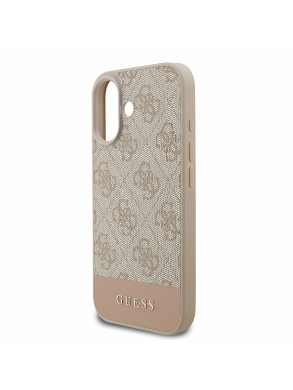 Guess Guess PU 4G Stripe Stražnji Poklopac za iPhone 17 Pink
