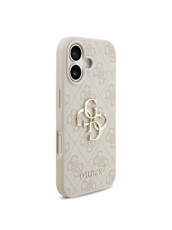 Guess Guess PU 4G Metal Logo Stražnji Poklopac za iPhone 17 Pink