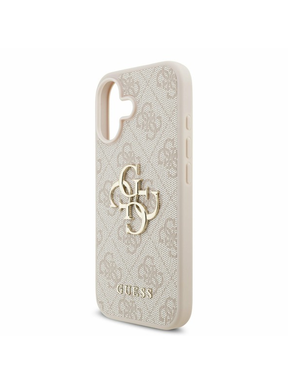 Guess Guess PU 4G Metal Logo Stražnji Poklopac za iPhone 17 Pink