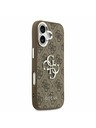 Guess Guess PU 4G Metal Logo Stražnji Poklopac za iPhone 17 Silver Brown
