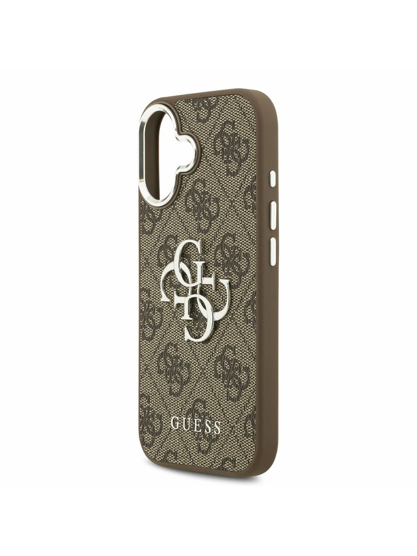 Guess Guess PU 4G Metal Logo Stražnji Poklopac za iPhone 17 Silver Brown
