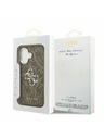 Guess Guess PU 4G Metal Logo Stražnji Poklopac za iPhone 17 Silver Brown