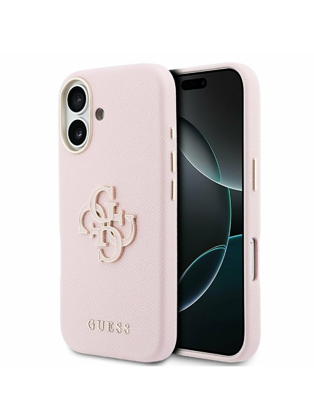 Guess Guess PU Resin Logo Stražnji Poklopac za iPhone 17 Pink