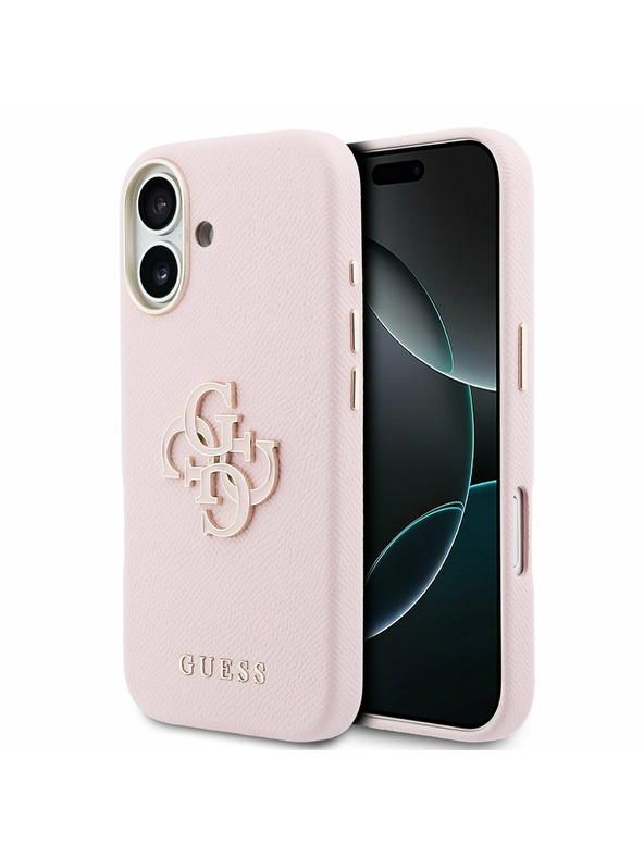 Guess Guess PU Resin Logo Stražnji Poklopac za iPhone 17 Pink
