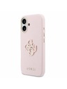 Guess Guess PU Resin Logo Stražnji Poklopac za iPhone 17 Pink
