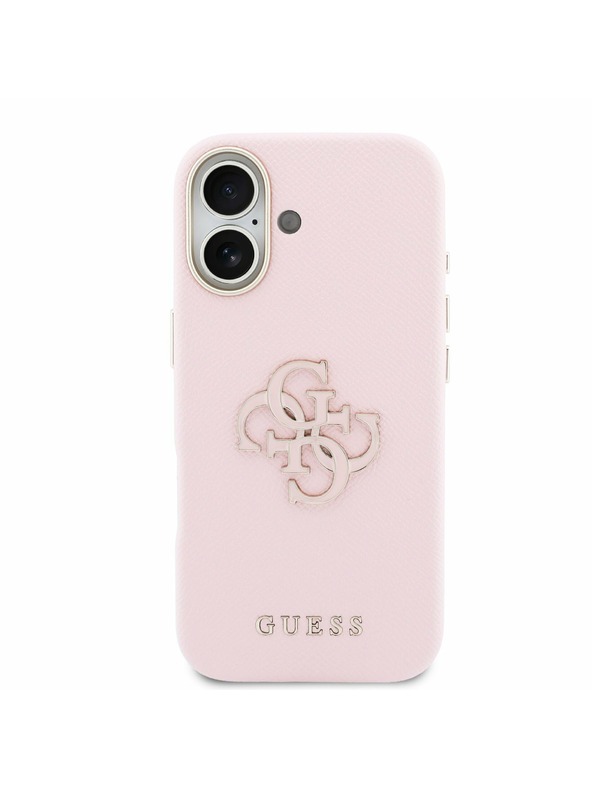 Guess Guess PU Resin Logo Stražnji Poklopac za iPhone 17 Pink