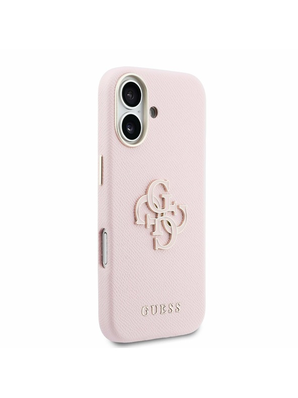 Guess Guess PU Resin Logo Stražnji Poklopac za iPhone 17 Pink