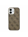 Guess Guess PU Leather 4G Gold Frame MagSafe Stražnji Poklopac za iPhone 17 Brown