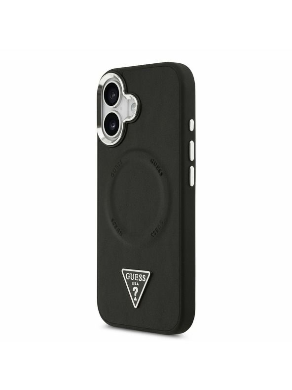 Guess Guess PU Leather Triangle Logo MagSafe Stražnji Poklopac za iPhone 17 Black