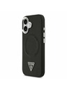 Guess Guess PU Leather Triangle Logo MagSafe Stražnji Poklopac za iPhone 17 Black