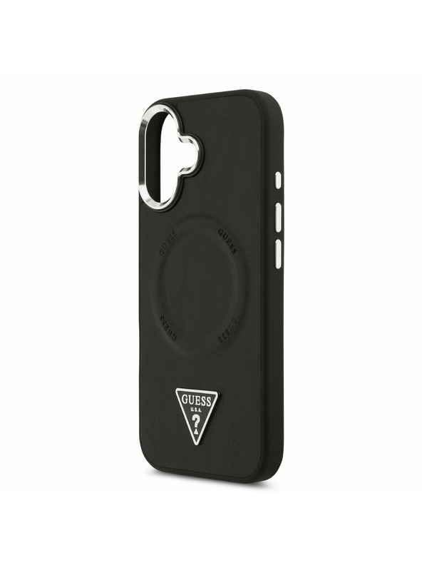 Guess Guess PU Leather Triangle Logo MagSafe Stražnji Poklopac za iPhone 17 Black