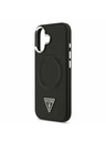 Guess Guess PU Leather Triangle Logo MagSafe Stražnji Poklopac za iPhone 17 Black