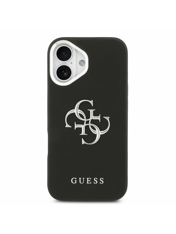 Guess Guess PU Grained 4G Metal Logo Stražnji Poklopac za iPhone 17 Black