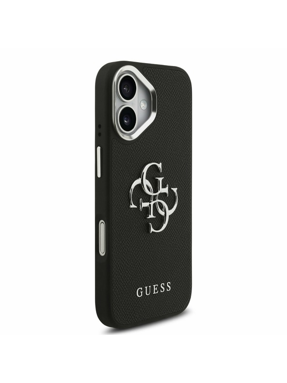 Guess Guess PU Grained 4G Metal Logo Stražnji Poklopac za iPhone 17 Black