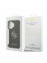 Guess Guess PU Grained 4G Metal Logo Stražnji Poklopac za iPhone 17 Black
