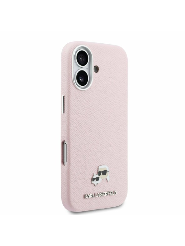 Karl Lagerfeld Karl Lagerfeld PU Karl and Choupette Heads Pins MagSafe Stražnji Poklopac za iPhone 17 Pink