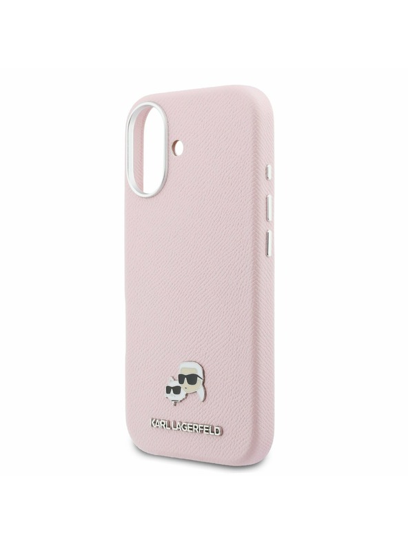 Karl Lagerfeld Karl Lagerfeld PU Karl and Choupette Heads Pins MagSafe Stražnji Poklopac za iPhone 17 Pink