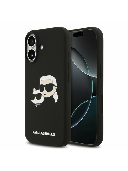 Karl Lagerfeld Karl Lagerfeld Liquid Silicone Double Heads MagSafe Stražnji Poklopac za iPhone 17 Black