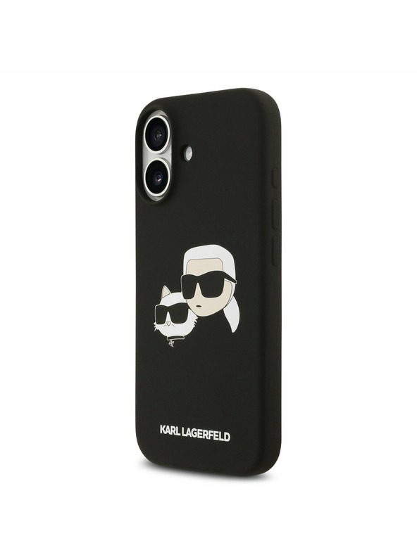 Karl Lagerfeld Karl Lagerfeld Liquid Silicone Double Heads MagSafe Stražnji Poklopac za iPhone 17 Black
