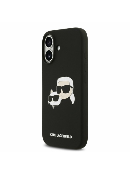 Karl Lagerfeld Karl Lagerfeld Liquid Silicone Double Heads MagSafe Stražnji Poklopac za iPhone 17 Black