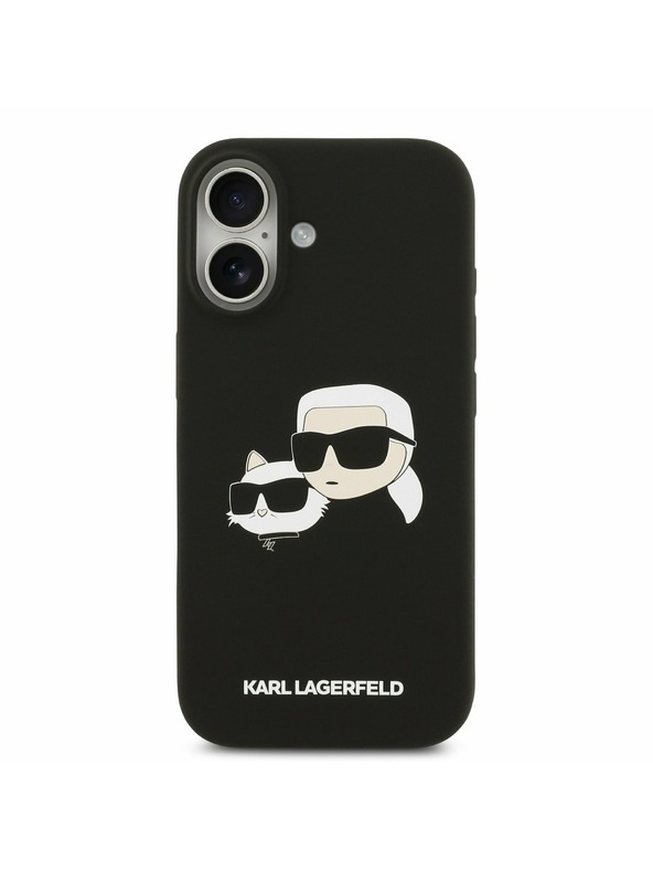 Karl Lagerfeld Karl Lagerfeld Liquid Silicone Double Heads MagSafe Stražnji Poklopac za iPhone 17 Black