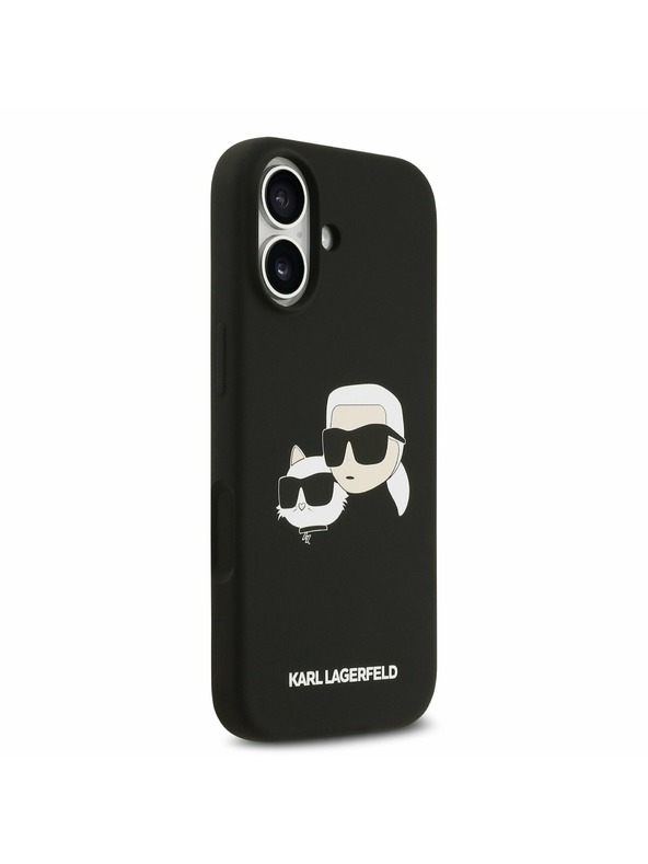 Karl Lagerfeld Karl Lagerfeld Liquid Silicone Double Heads MagSafe Stražnji Poklopac za iPhone 17 Black