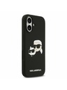 Karl Lagerfeld Karl Lagerfeld Liquid Silicone Double Heads MagSafe Stražnji Poklopac za iPhone 17 Black