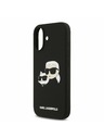 Karl Lagerfeld Karl Lagerfeld Liquid Silicone Double Heads MagSafe Stražnji Poklopac za iPhone 17 Black