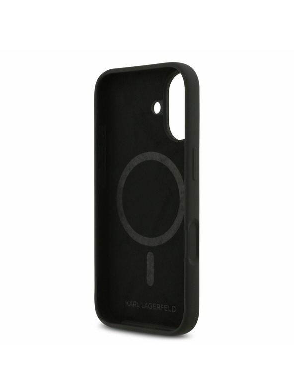Karl Lagerfeld Karl Lagerfeld Liquid Silicone Double Heads MagSafe Stražnji Poklopac za iPhone 17 Black