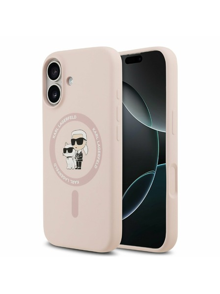 Karl Lagerfeld Karl Lagerfeld Liquid Silicone Karl and Choupette MagSafe Stražnji Poklopac za iPhone 17 Pink