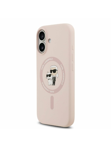 Karl Lagerfeld Karl Lagerfeld Liquid Silicone Karl and Choupette MagSafe Stražnji Poklopac za iPhone 17 Pink