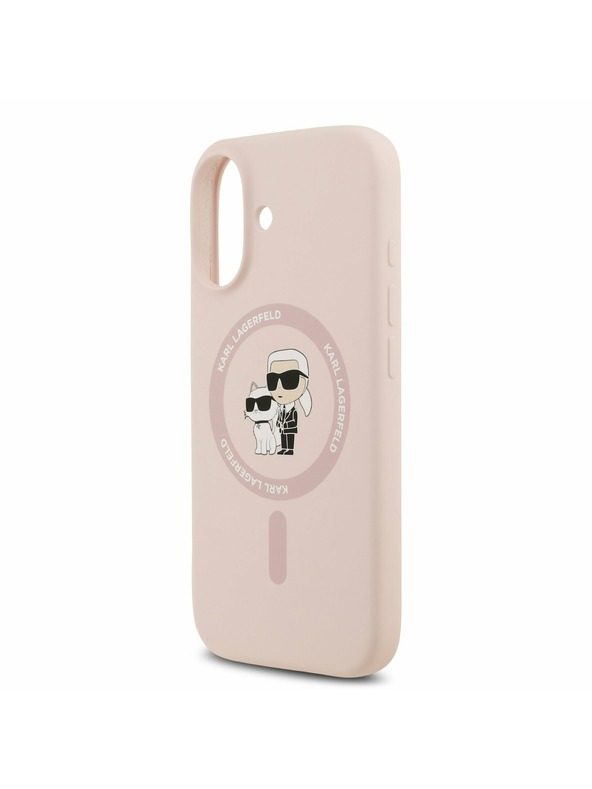 Karl Lagerfeld Karl Lagerfeld Liquid Silicone Karl and Choupette MagSafe Stražnji Poklopac za iPhone 17 Pink