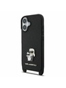 Karl Lagerfeld Karl Lagerfeld Saffiano Crossbody Remen Metal Karl and Choupette Stražnji Poklopac za iPhone 17 Black