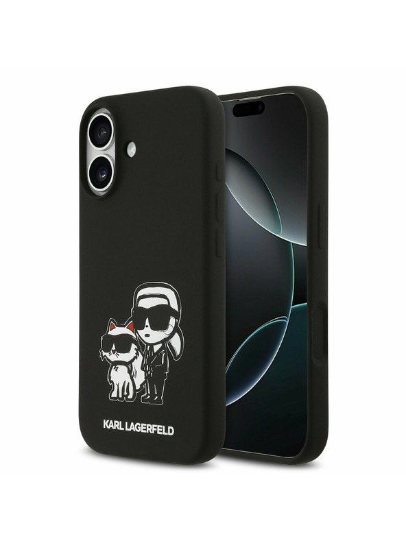 Karl Lagerfeld Karl Lagerfeld Liquid Silicone K&CH Sketch MagSafe Stražnji Poklopac za iPhone 17 Black