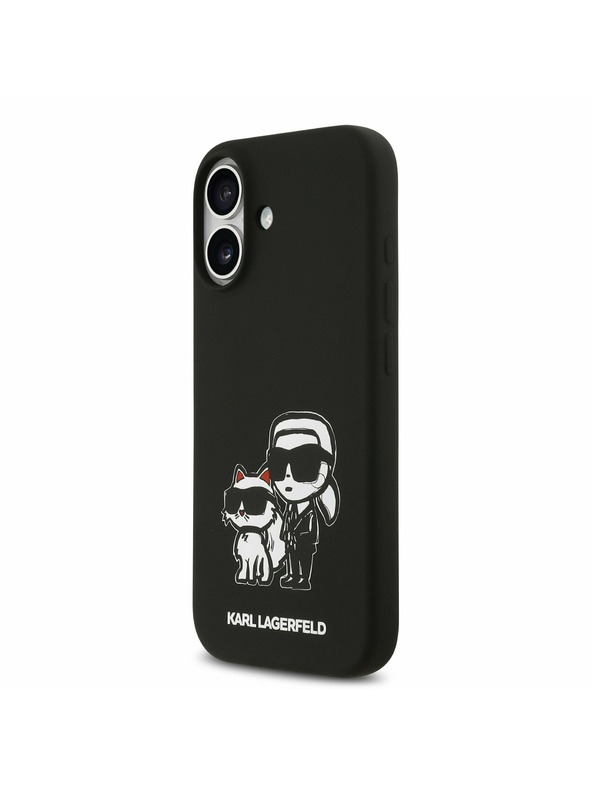 Karl Lagerfeld Karl Lagerfeld Liquid Silicone K&CH Sketch MagSafe Stražnji Poklopac za iPhone 17 Black